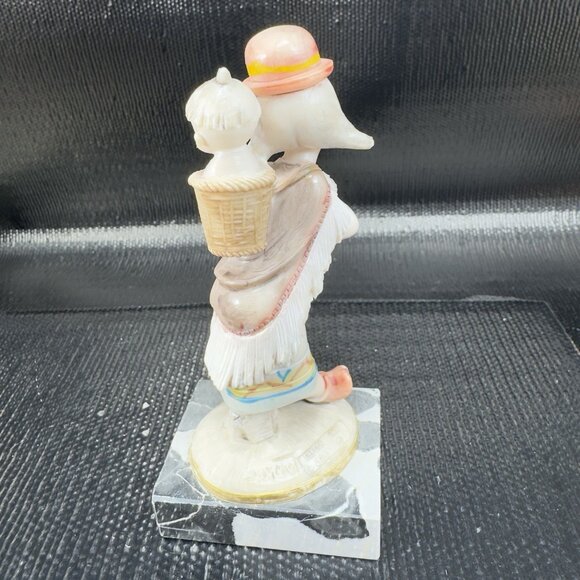 Simonelli Fontanini Carrara Marble Base Depose Italy Figurine Native Girl W Baby - Picture 10 of 10